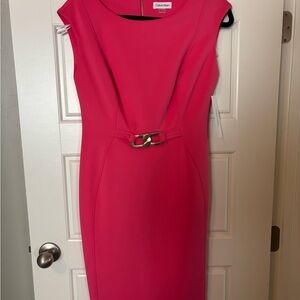 NWT Calvin Klein Pink Sheath Dress